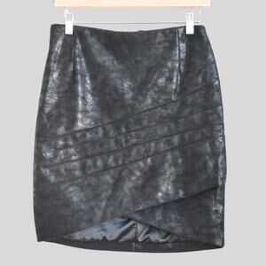 GUESS Faux Leather Mini Skirt Black Size M